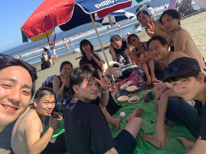 海最高〜!