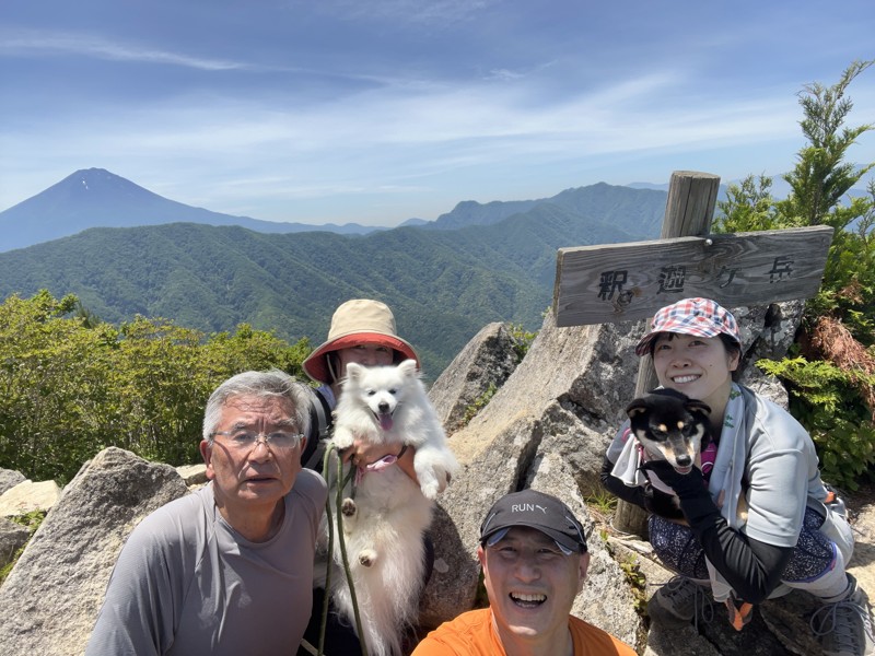 展望良好🗻釈迦ヶ岳1641m